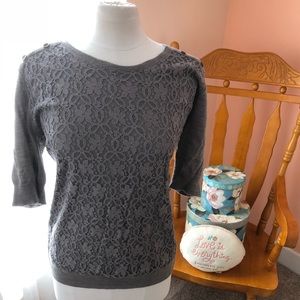 The Limited Lace Front Sweater